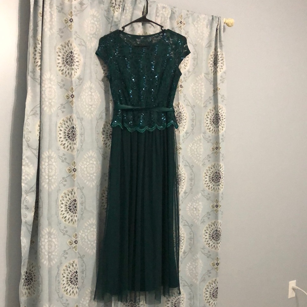 Womens Petite small green dress